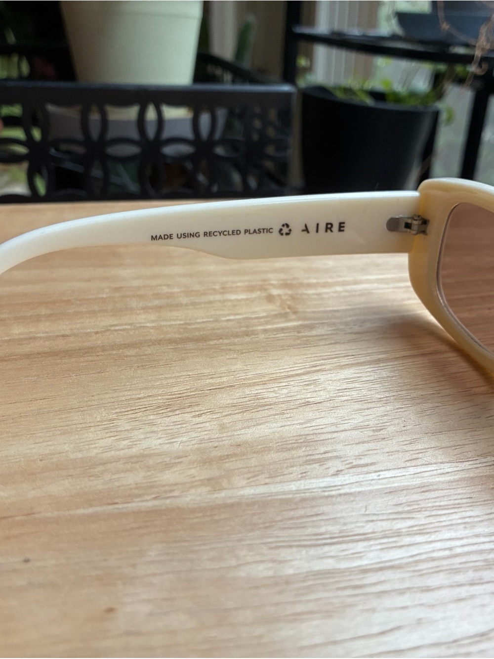 NWT AIRE Ceres Ivory Slim Oval Sunglasses - Picture 5 of 13